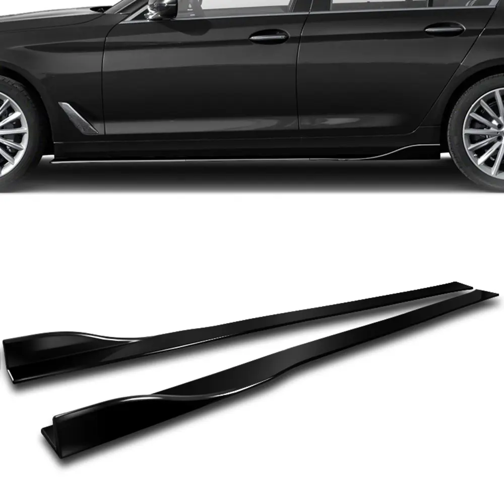 86" x 4" Universal Black Side Skirt Extension Rocker Splitters Diffuser Lip 6pcs