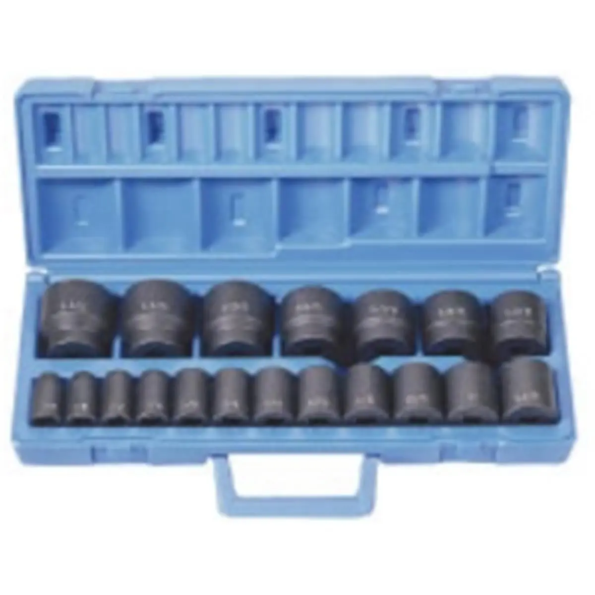 212 MAIN Grey Pneumatic GRE1319 0.5-Inch Dr High Torque Impact Steel SAE Sockets Master Tool Set, 19-Pc Tool Kit