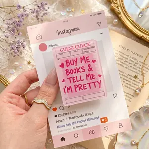 Book Lover Acrylic Phone Grip, Funny Colorful Receipt Quote Phone Holder Stand, Cute Reading Accessory Gift For Bookish Girls