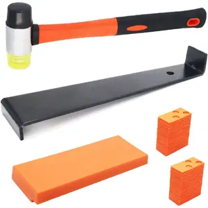 Laminate  Flooring Installation Kit, Tapping Block for Vinyl Plank Flooring, Heavy Duty Pull Bar, 40 count Floor Spacers, Rubber Mallet. Vinyl Floor Installation Kit