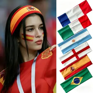 2026 World Cup National Flag Headband – Soccer Fan Cheering Headwear, Party & Gathering Accessory – Elastic, Sweat-Wicking Sports Headband