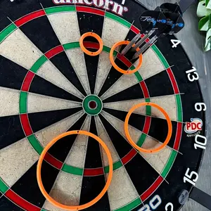 4 Dart Practice Rings Numbered 1-20 Scoring Zones, Easy Installation Darts Training Aid, Reusable Darts Target Rings for Game Enthusiasts, Dart Boards