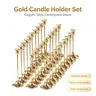 30Pcs Multi-Color Solid Metal Taper Ornament Holders - Interior Decoration Accessories, Aesthetic Home Decor, Romance-Focused Centerpieces, Console Table Accents, Fits Real/LED Candles, Gifts for Him (Candles Not Included)