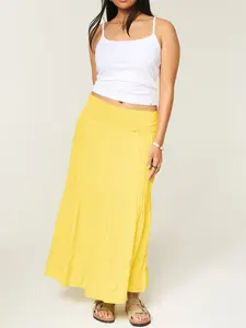 [Plus Size] Fisoew 2-in-1 Convertible Tiered Maxi Dress Strapless Tube Dress & High Waist Flowy Long Skirt for Women Casual Beach Vacation Summer Wear #SummerVibes