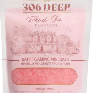 306 Deep Dead Sea Bath Salts - Foaming Minerals with Rose Essential Oils, Alternative to Magnesium Flakes & Epsom Salt for Men & Women