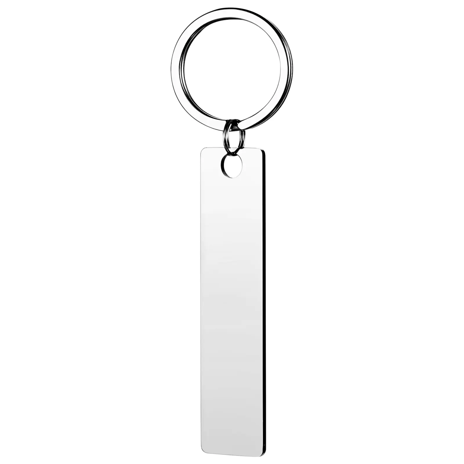 OIDEA Personalized Laser Engraving Large Rectangular Stainless Steel ID Tag Keychain - Custom Name, Initial, Message, Rectangular Shape, Personalized Gift for Daily Use
