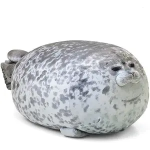 Cute Blob Seal Pillow - 11.5" Chubby Gray Seal Plush Hug Pillow, Ultra-Soft Stuffed Animal Toy for Sofa Naps, Bedroom Decor, Kids’ Bedtime Snuggles & Cozy Gift for Seal Lovers