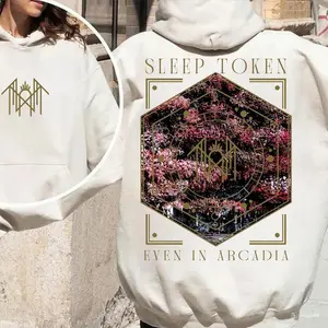 Sleep Token Even In Arcadia Graphic Hoodie, Aesthetic Band Streetwear Pullover, Unisex Oversized Music Fan Gift