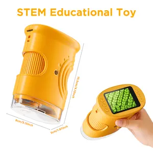 [2026 Upgrade]Kid's Microscope 1000X with 2.0 inch Screen, Handheld Digital Camera, Rechargeable Portable STEM Gift for Kids Exploration and Learning