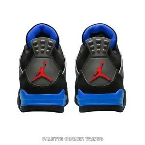 Black Blue Red Suede Mid-Top Retro Basketball Shoe | Black Military Blue Colorway Streetwear Sneaker