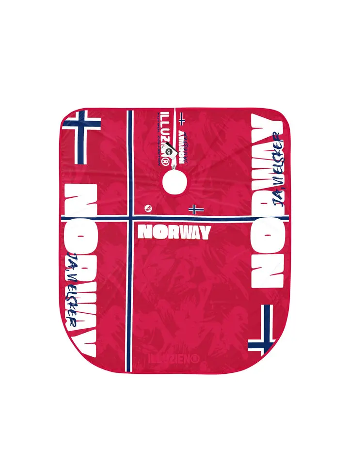 Norway Futbol PRO Cape | Professional Waterproof Hair Cutting Cape with Adjustable Neck Closure
