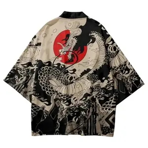 🐉 Summer Japanese Style Anime Dragon Print Haori Yukata