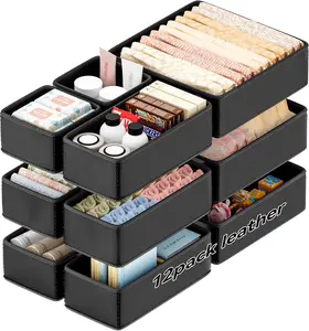 Vegan Drawer Organizers,12 Pack Makeup boxes,Drawer Luxury,Bedroom Drawers,organization and solution