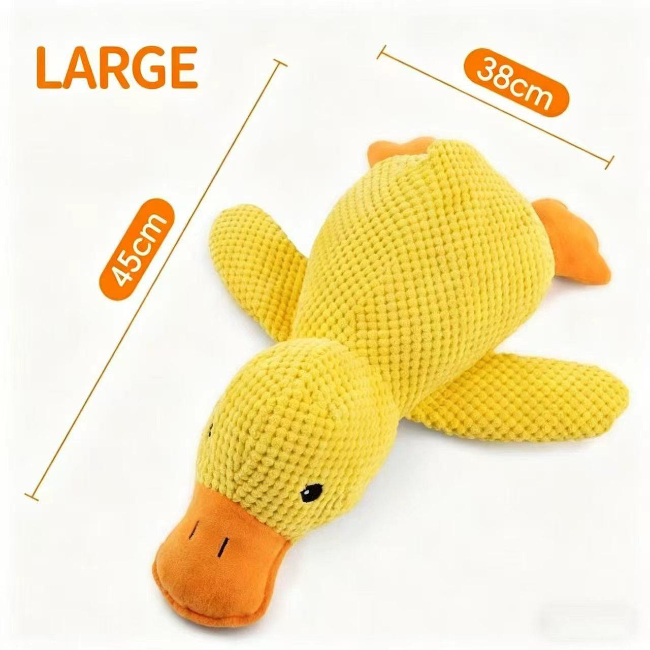 Little yellow duck plush pet toy for self-entertainment, durable, chewable, sound-making, for small and medium-sized dogs