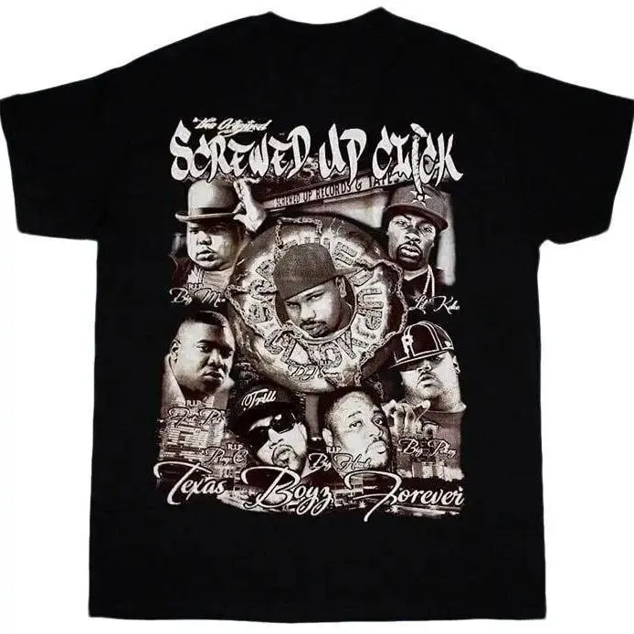 Screwed Up Click T-Shirt, Vintage Houston Rap Shirt, Hip Hop Streetwear Graphic, Rap Music Fan Merch, OG Texas Rapper Top Cotton Womenswear