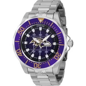 Invicta Men's 42122 NFL Baltimore Ravens Automatic 3 Hand Purple Dial Watch