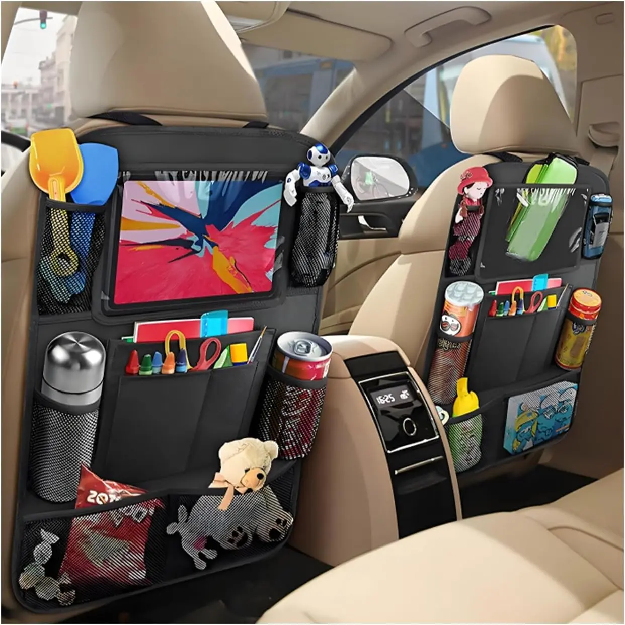Automotive Vehicle Seat Back Storage Bag, Multifunctional Modular Hanging Bag with 8 Pockets, Universal Car Seat Back Organizer and Tool Storage, Car Interior Accessory, Practical Car Accessories and Gift Idea