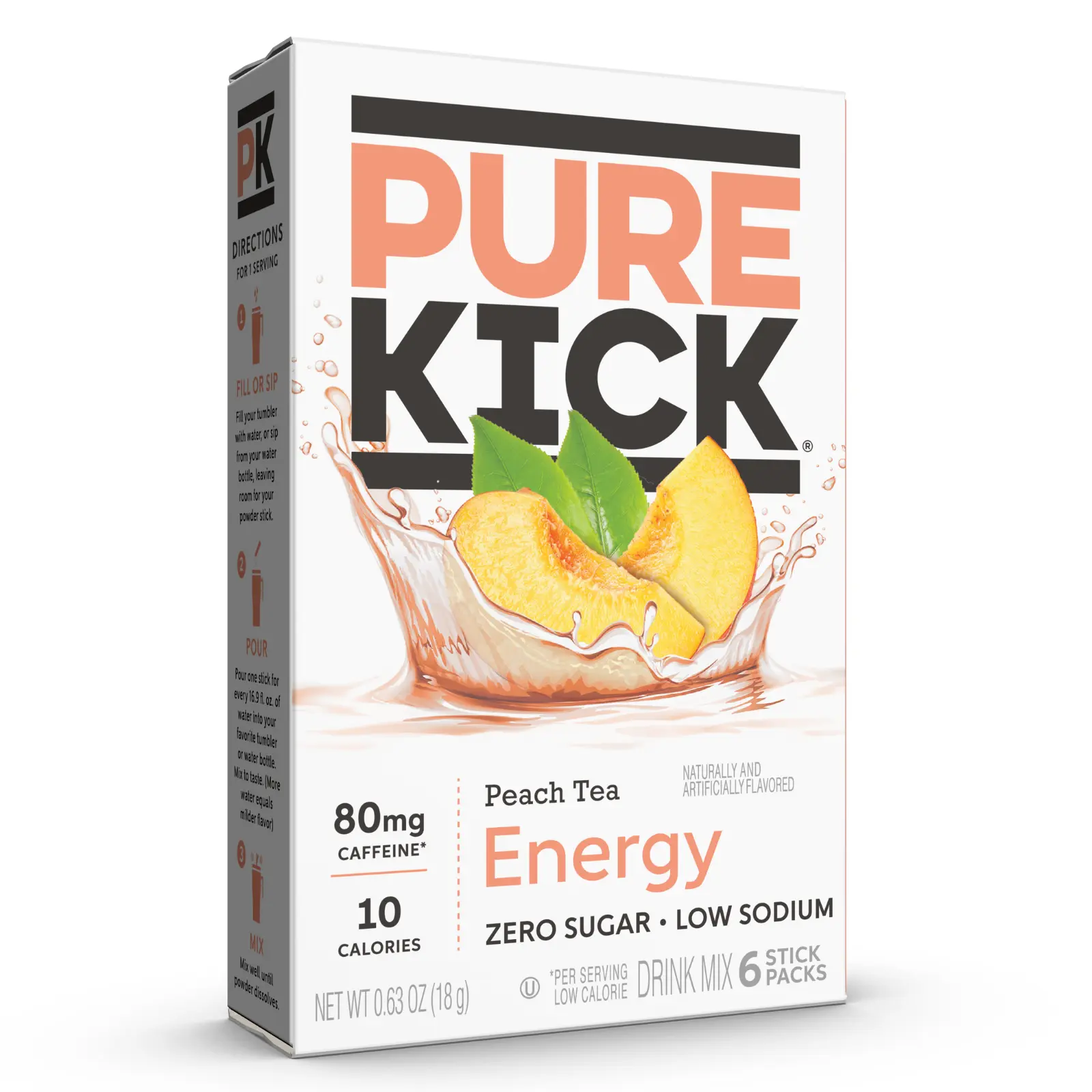 6 CT PK Energy Peach Tea (1-Pack) 