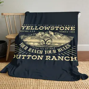 Yellowstone Season02 patterned printed blanket, blanket for living room, bedroom, office and lunch break, portable blanket suitable for all four seasons, holiday gift for family and friends, Christ