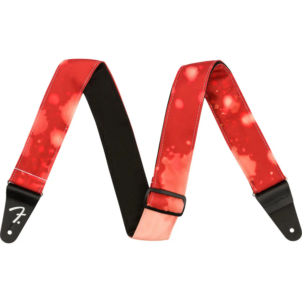 Unisex Fender Tie Dye-Acid Wash Guitar Strap, Red, Adjustable Buckle, Sports & Outdoor Fitness Music Gear Accessory