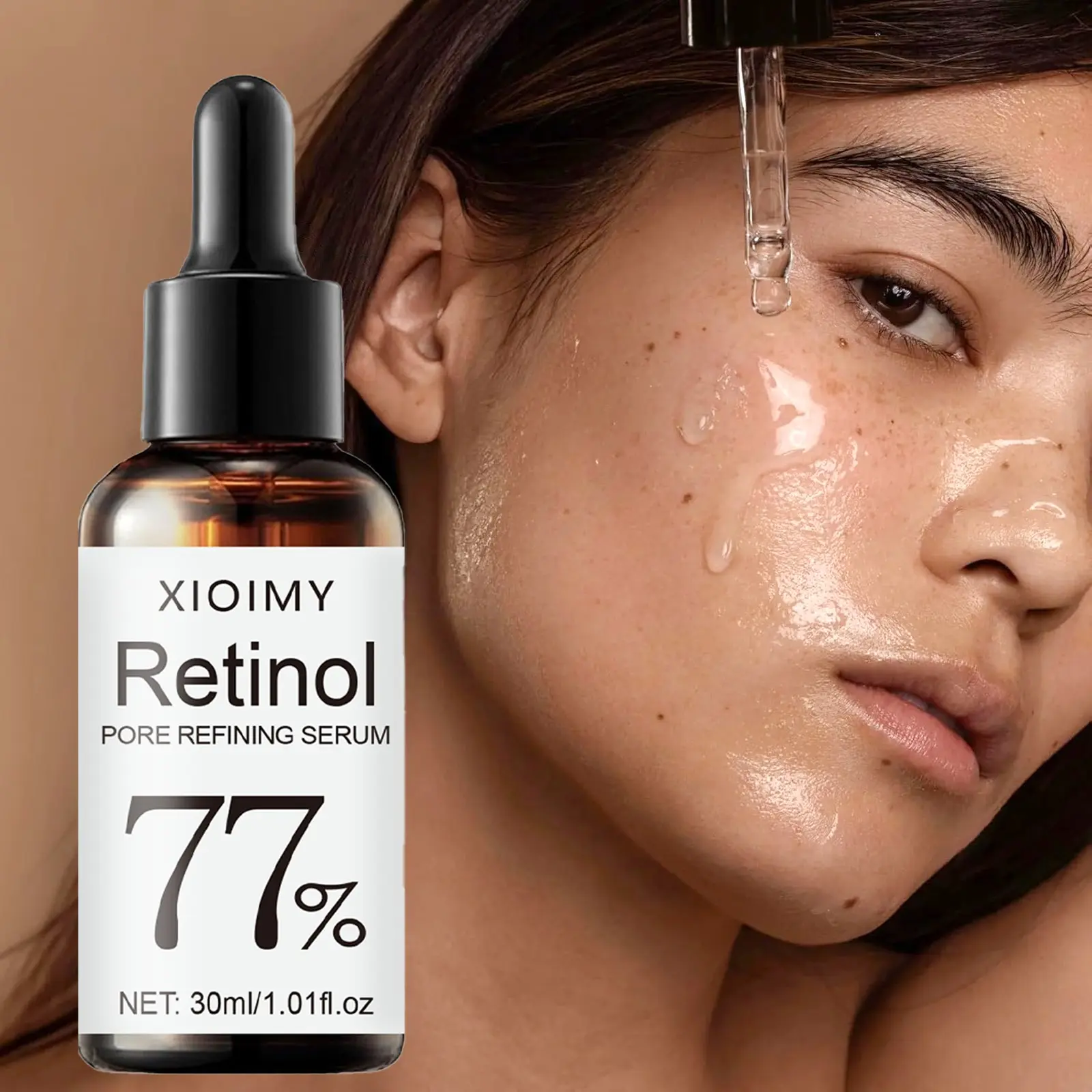 30ML Retinol Pore Refining Facial Serum, Strong Hydration, Contains Retinol, Niacinamide, Hyaluronic Acid, Collagen, Smooths, Moisturizes, Tightens Pores