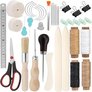 [Hand Tools Kits]Including Book Press Bookbinding Kit,DIY Bamboo Wood Book Binding Starter Tools with Rulers,Bone Folder,Brush,Curved Needles,Thread for Beginners