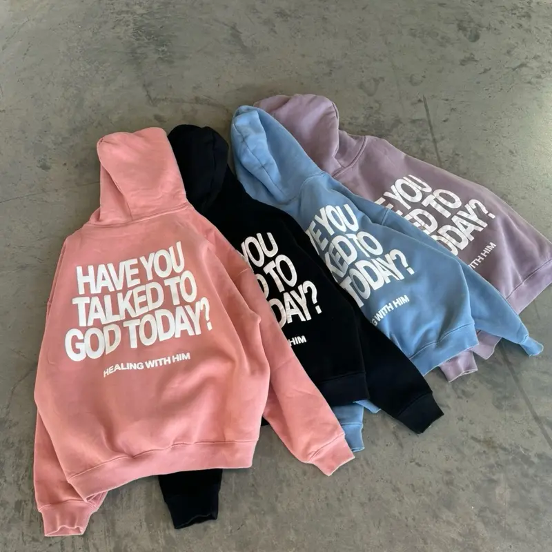 Have You Talked To God Today? Healing With Him Hoodie in Pink, Black, Blue & Purple Colors