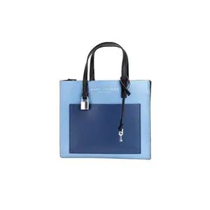 Pre-owned MARC JACOBS Leather Crossbody Bags Grind Mini Blue Heaven Colorblock Tote Crossbody Bag Women's Purse