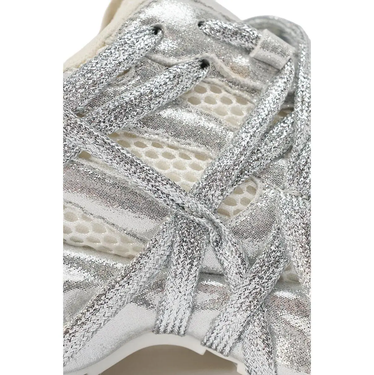AZALEA WANG EADY SILVER EMBELLISHED BLOCK SNEAKER - TikTok Shop