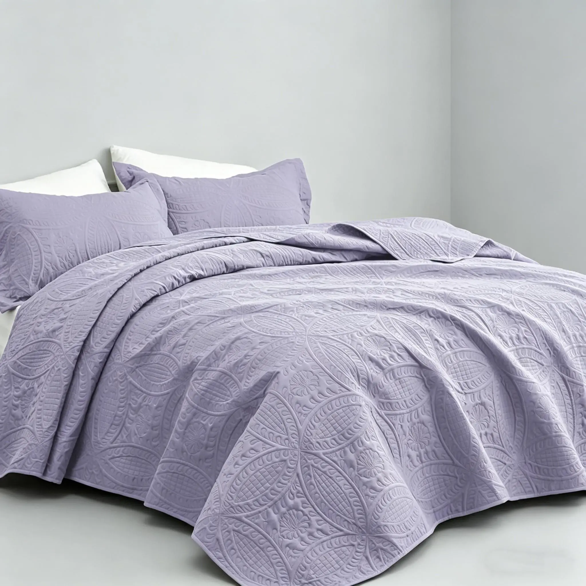 2-Piece Comfy Bed Set - Soft Lightweight Bedspread Coverlet, 1 Blanket, 1 Pillowcase, Modern Coin Pattern, Versatile Bedroom Bedding Bedset