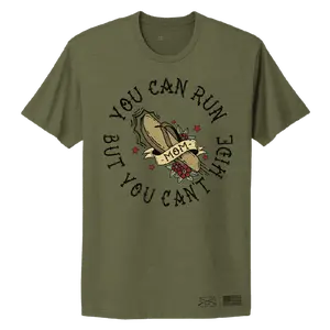 Women's You Can Run Boyfriend Fit T-Shirt - Military Green