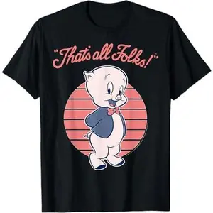Looney Tunes Porky Pig That's All Folks T-Shirt