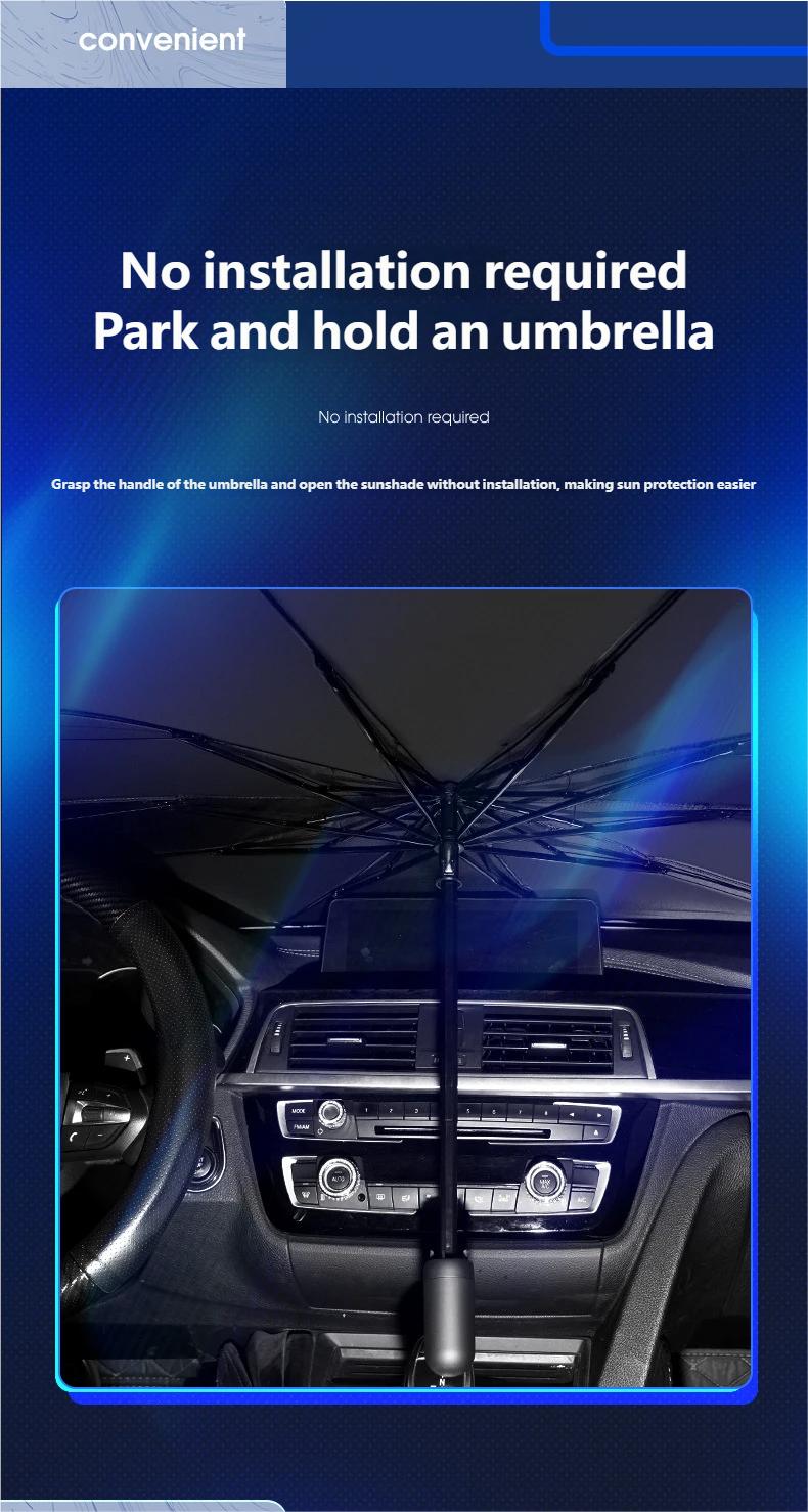 Foldable Car Windshield Umbrellas, Sun Shade Umbrella for Front Windows, Suitable for Windshields of Various Car Models (Large)