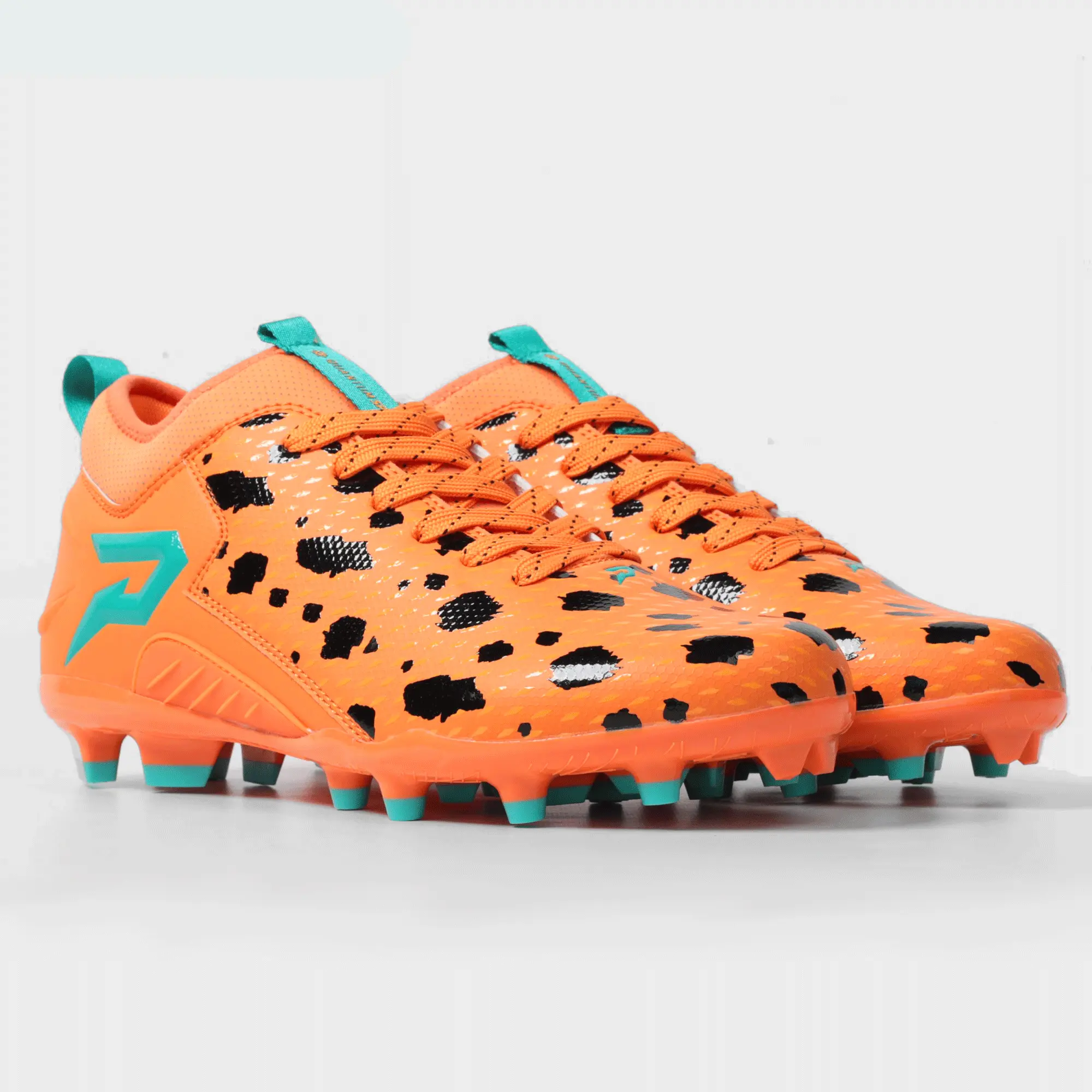 Men's & Youth Flintstones Bedrock Blitz Football Cleats, Low-Cut Microfiber Design, Lightweight Quantum Speed Platform, Molded TPU Studs for Grass & Turf, Boys, Game Day, Practice, Tpu Studded, Flintstones Graphics