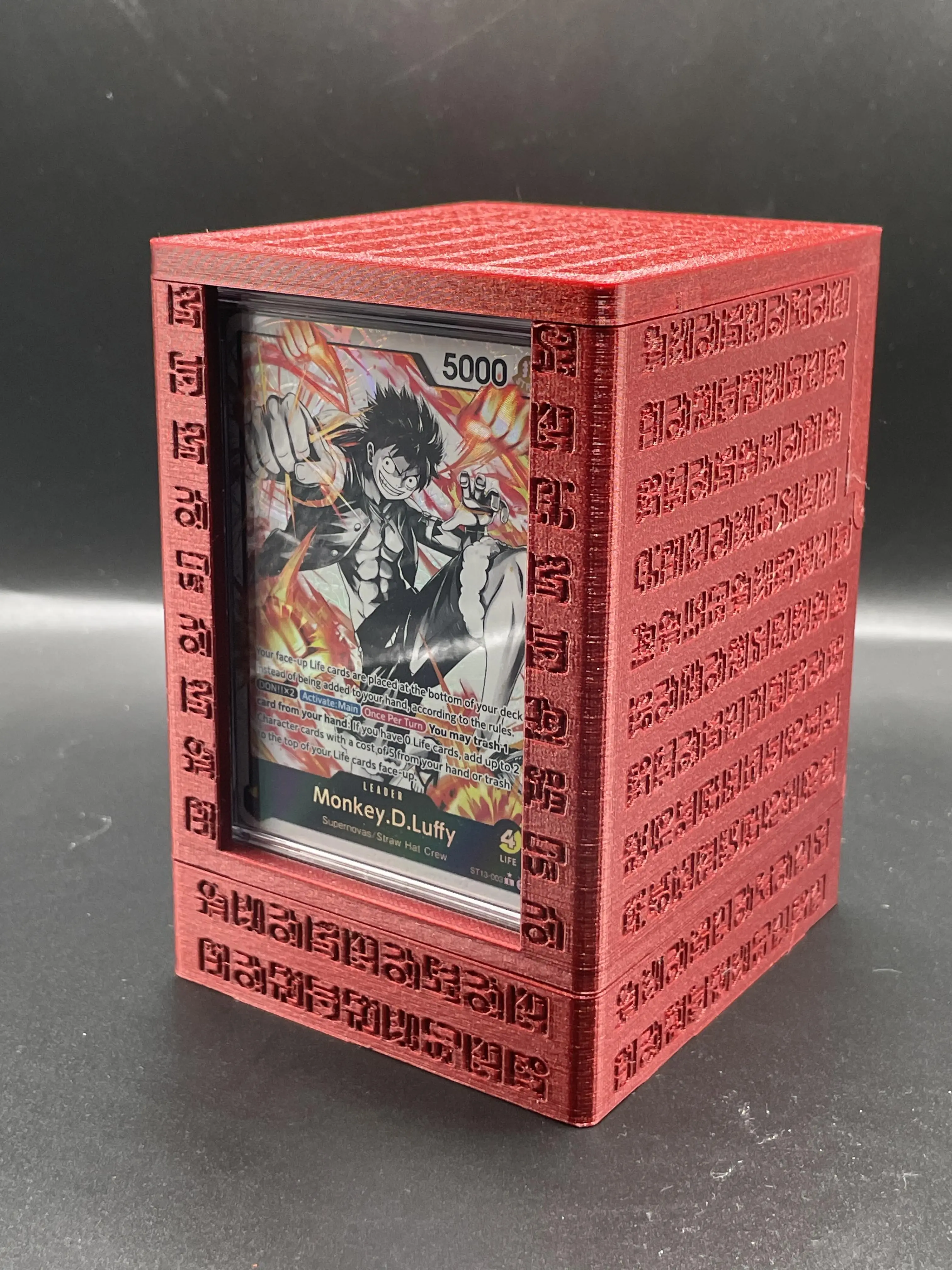One Piece TCG Red Road Poneglyph Leader Deck Box | Dice Compartment &  Optional Dice add on | Free Mini Snap Holder | Holds Triple Sleeved Cards one  piece - TikTok Shop
