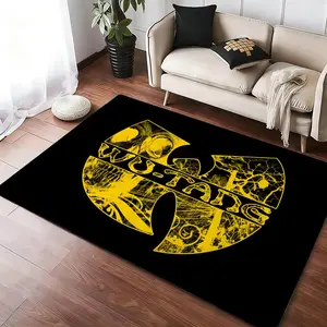 Wu Tang Clan Floor Mat Soft Thickened Absorbent Non-Slip Bedroom Living Room Door Mat Home Decor Flannel Rugs
