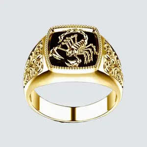 1pc Copper Scorpion Ring Unique Scorpio Zodiac Sign Men's Ring Anniversary Ring Suitable for Dating Parties and Travel, Perfect Valentine's Day Gift for Loved Ones Bachelorette Party Decorations, Wedding Anniversary Party Gifts, Birthday Party Decorations