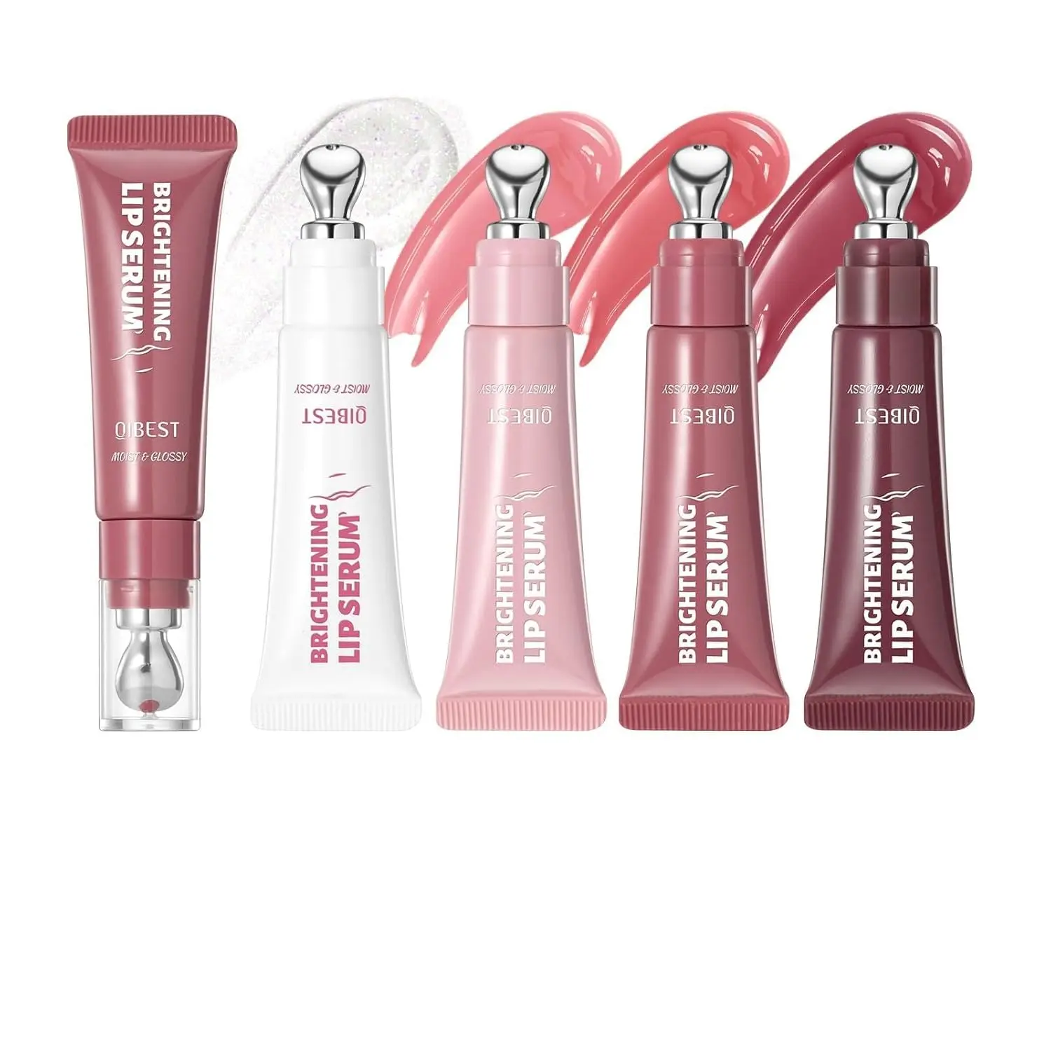 4PCS Hydrating Tinted Lip Gloss Set, Plumping Lip Oil With Metal Applicator, High Shine Glitter Jelly Liquid Lipstick, Moisturizing Lip Care For Dry Lips Women