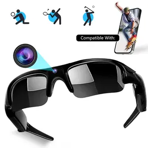Smart Camera Sunglasses, 1080P HD POV Video Recorder Glasses with WiFi, UV Protection & Comfortable Wear, Wearable Smart Sports Eyewear for Cycling, Hiking, Driving, Outdoor Adventures