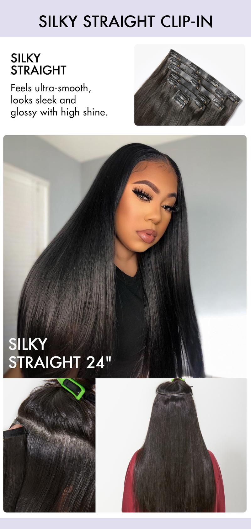 LUVME 100% Virgin Human Hair Extensions Seamless & Invisible Edge Straight, Body Wave, Kinky Curly, Yaki Straight, Messy Burmese Curl Clip-In LUVME 100% Virgin Human Hair Extensions Seamless & Invisible Edge Straight, Body Wave, Kinky Curly, Yaki Straight, Messy Burmese Curl Clip-In