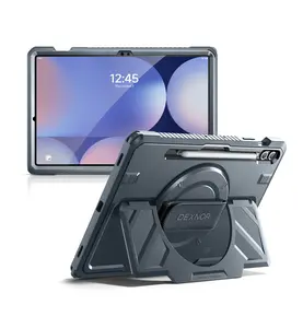 Dexnor Case for Samsung Galaxy Tab S10+ Plus 2024/S9+ Plus 2023 12.4", Rugged Protective Case with 360° Rotating Hand Strap & Stand & Screen Protector & S Pen Holder Shockproof Full-Body Cover
