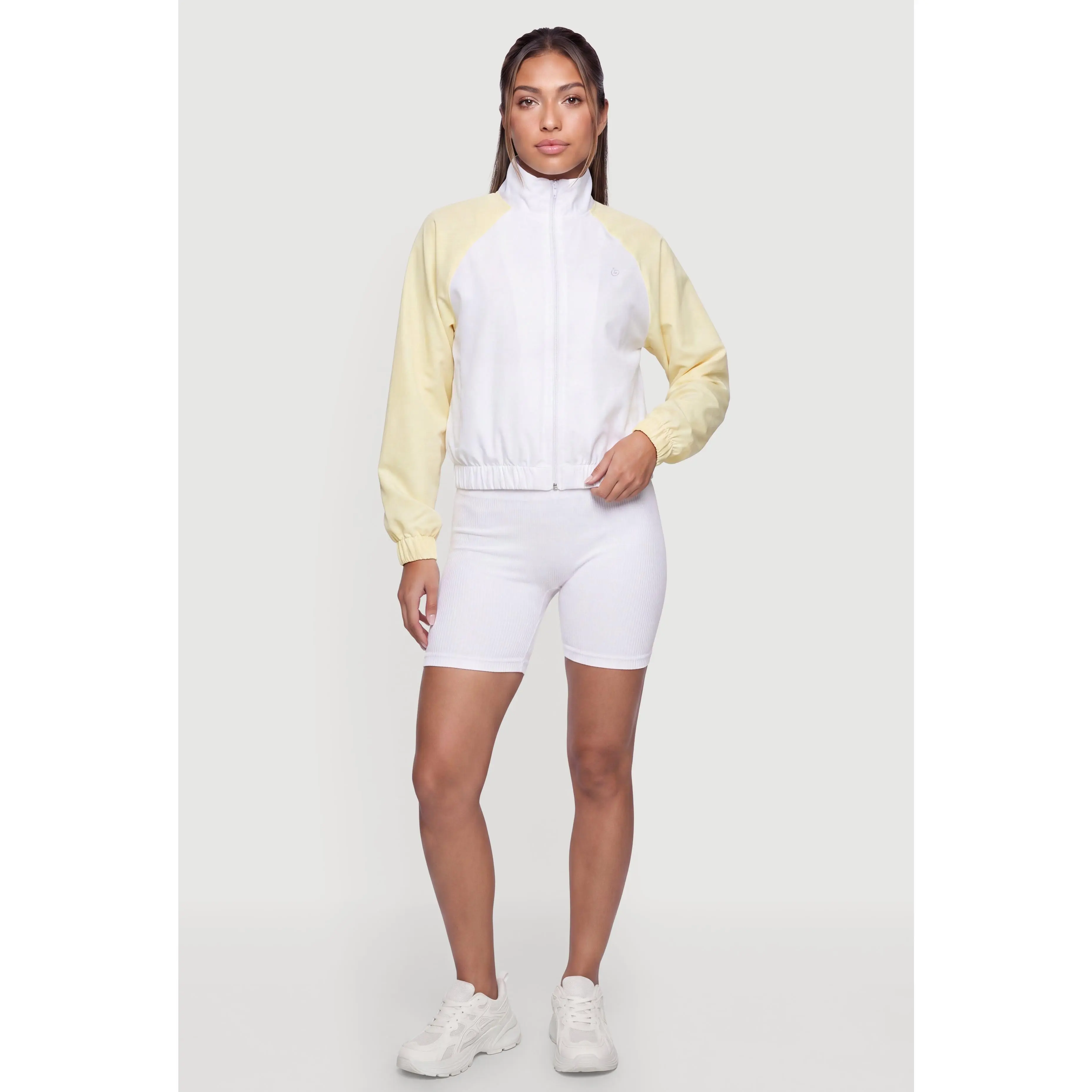 Color Blocked Zip Front Track Jacket
