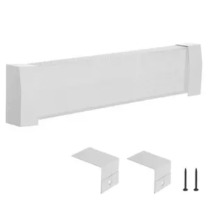 fathersdaygift VEVOR Baseboard Heater Covers, Premium Series 3 ft Standard Electric Heating Unit Front Cover for Home Improvement, Heavy-duty Steel, Easy Installation for Bedroom Replacing Old Cover, White