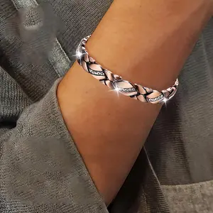 1 copper plating magnetic bracelet with crystal decoration and adjustment tools - an elegant alloy jewelry that , enhance energy, and is an ideal choice for daily magnetic bracelets for couples on Mother's Day and Christmas