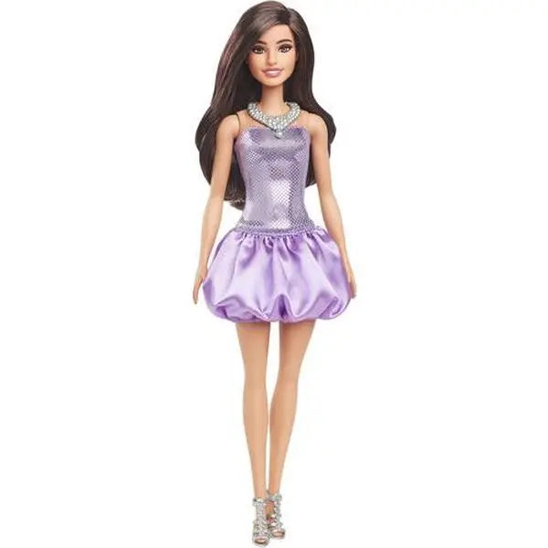 Barbie Fashionistas Doll #234 in Sequined Purple Dress, Brown Hair  [COLLECTIBLES] Paper Doll