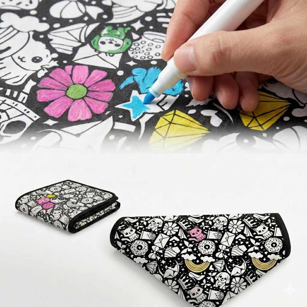 Giant Coloring Blanket Cartoon Art Blanket Soft Plush Reverse Side for Kids Adults Room Decor Ornament