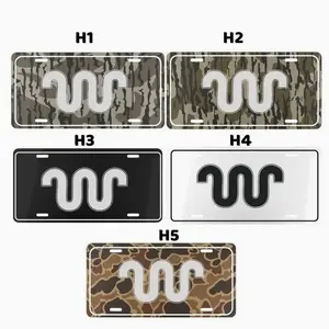 KING RANCH Camo License Plate v2, 12" x 6" Aluminum Vanity Tag for US Vehicles, best gift, Old School Bottomland Camo/ Duck Camo/ Woodland Camo Vanity Plate
