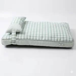 Happy Tails Co. Gingham Cozy Pet Bed