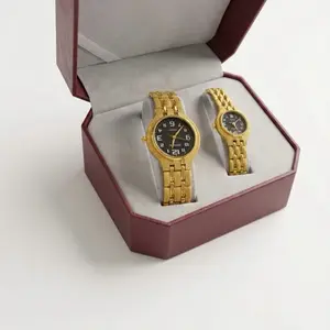 Luxe Daily Duo Women's Stainless Steel Watch Set in Gold Tone with Elegant Design and Durable Build