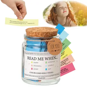 Bible Verse Jar, Read Me When Bible Verses Jar For Daily Encouragement, Inspirational Prayer & Reflection,Graduation Gift for Her,Gifts for Mom from Daughter Son, Christian Gifts for Women